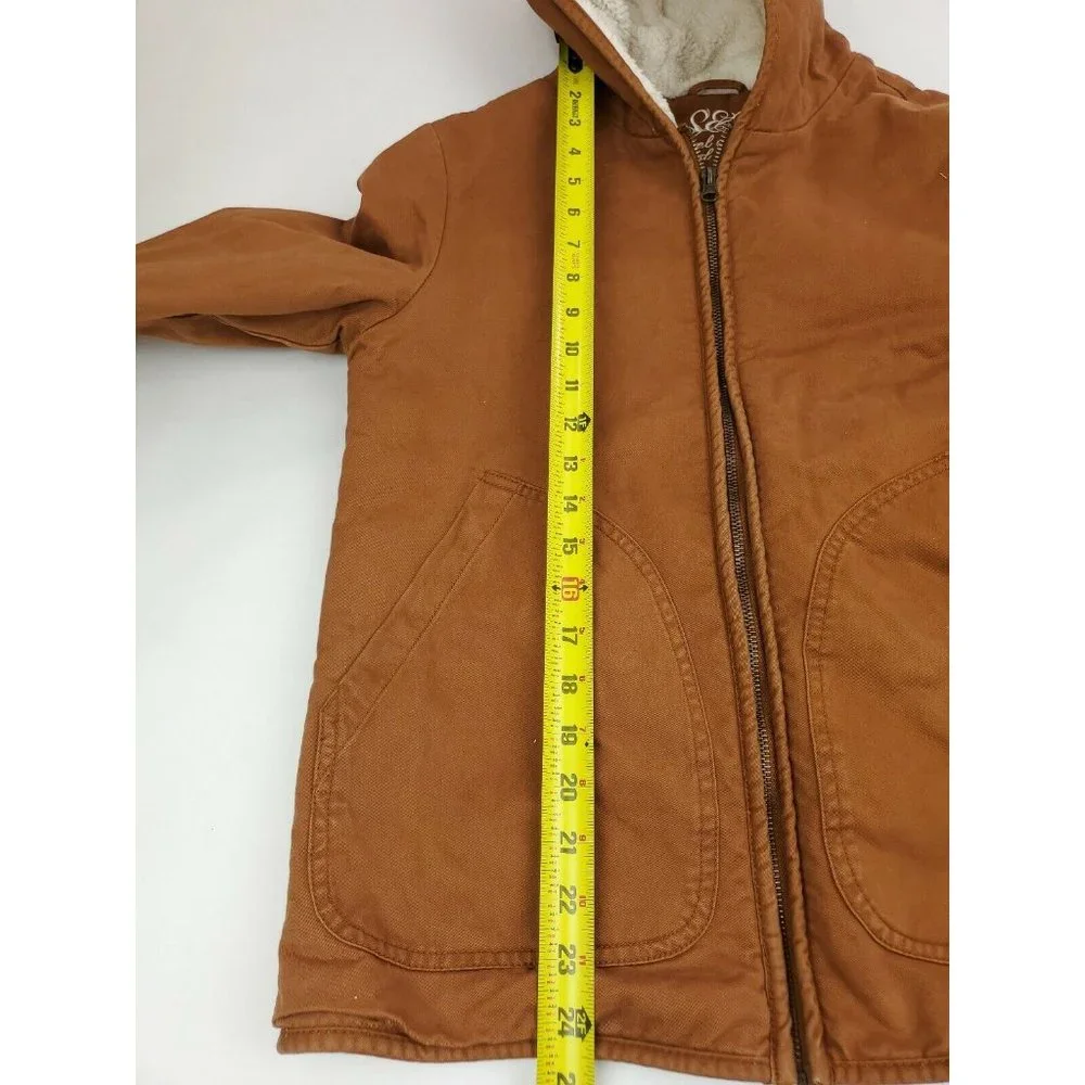 Womens SAMUEL & KEVIN Brown hooded coat jacket size M